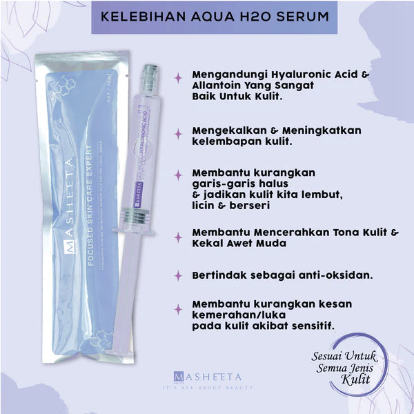 SET LAVENDER (1 PCS) - Aqua H20 Serum (Hyaluronic Acid Serum)