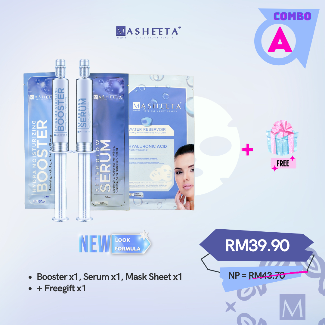 Combo A - Booster, Serum, Sheet Mask + Free Gift (NEW)